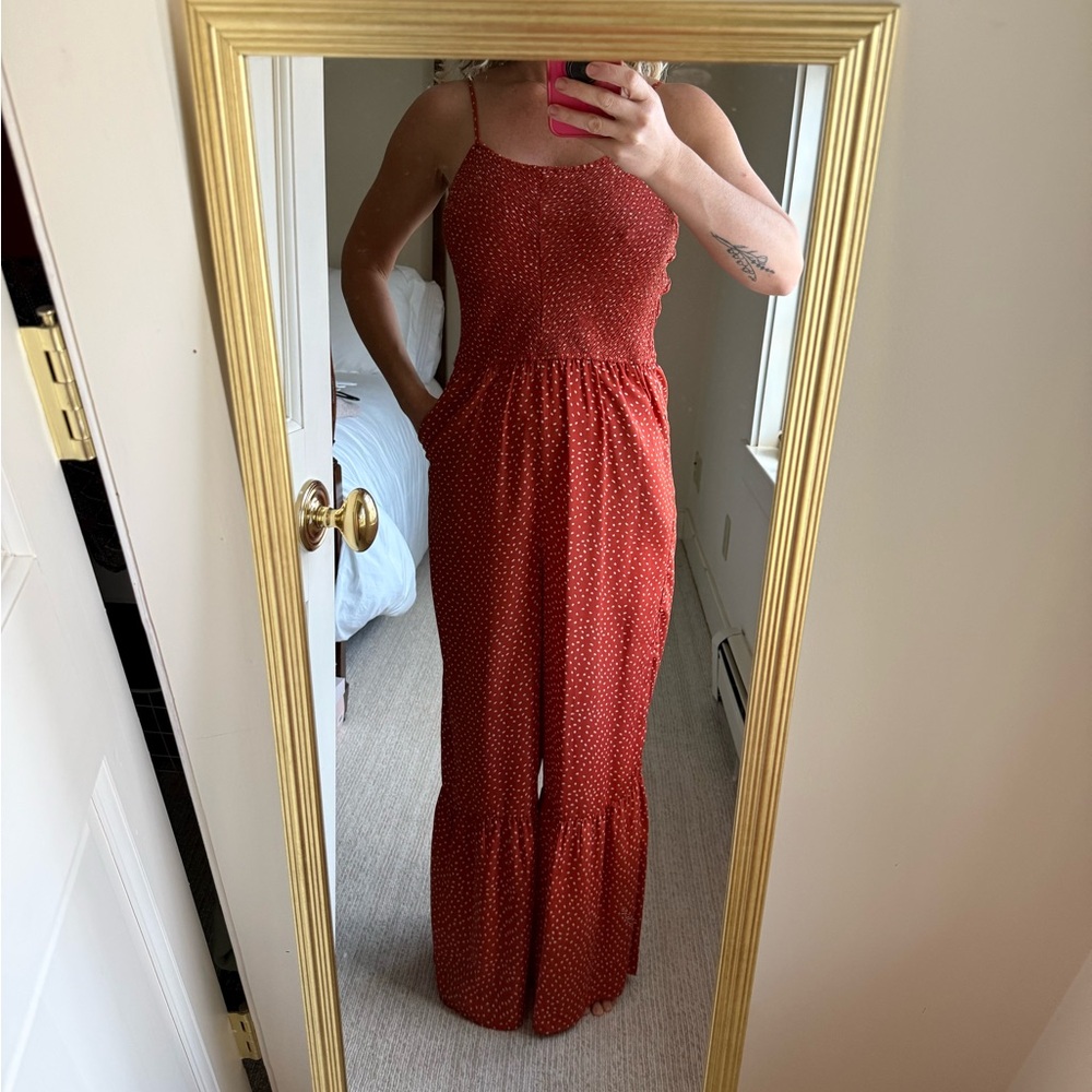 Elegant Red Polka Dot Maxi Dress